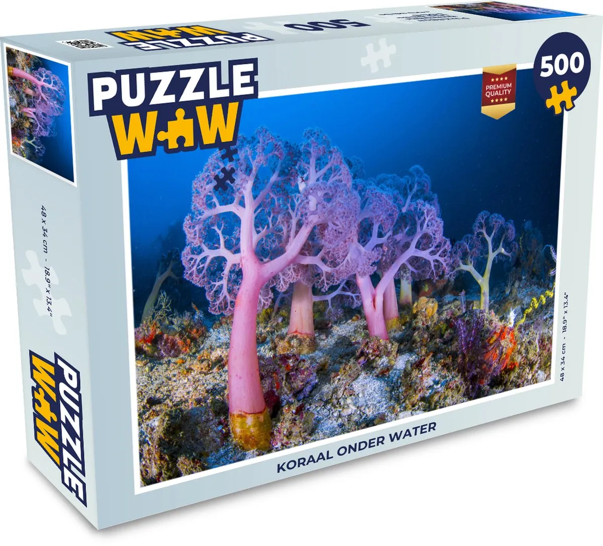 PuzzleWow Koraal onder water Legpuzzel 500 Stuks - Multicolor