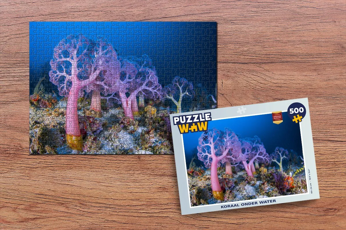 PuzzleWow Koraal onder water Legpuzzel 500 Stuks - Multicolor