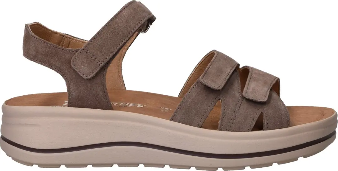 Hartjes 132.2004/30 41.00 Sandalen Grijs Suede Dames Breedtemaat H