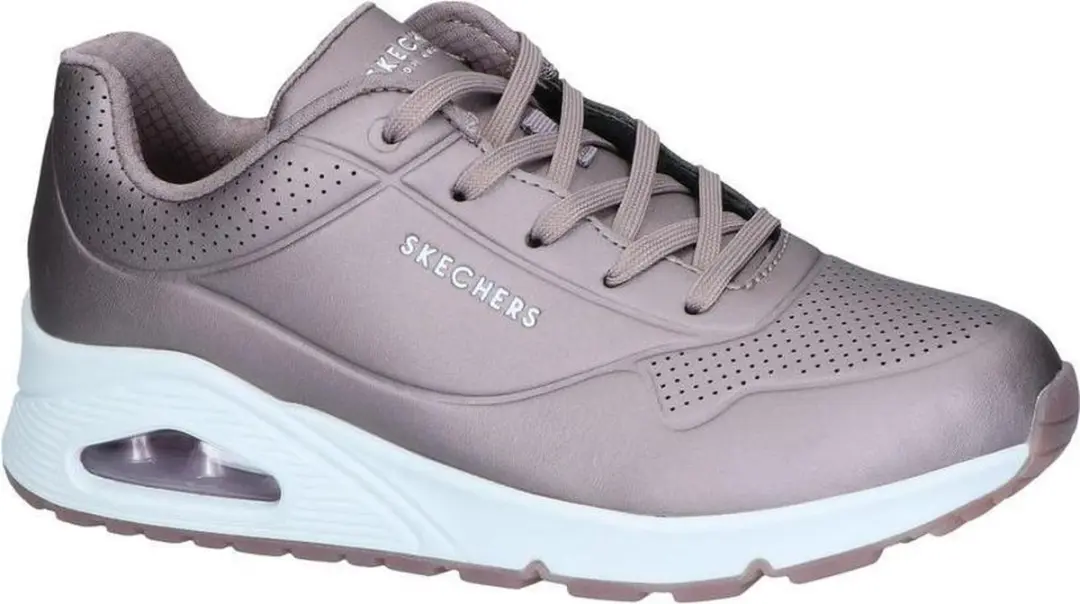 "Metallic Roze Sneakers Skechers Uno Rose Bold "
