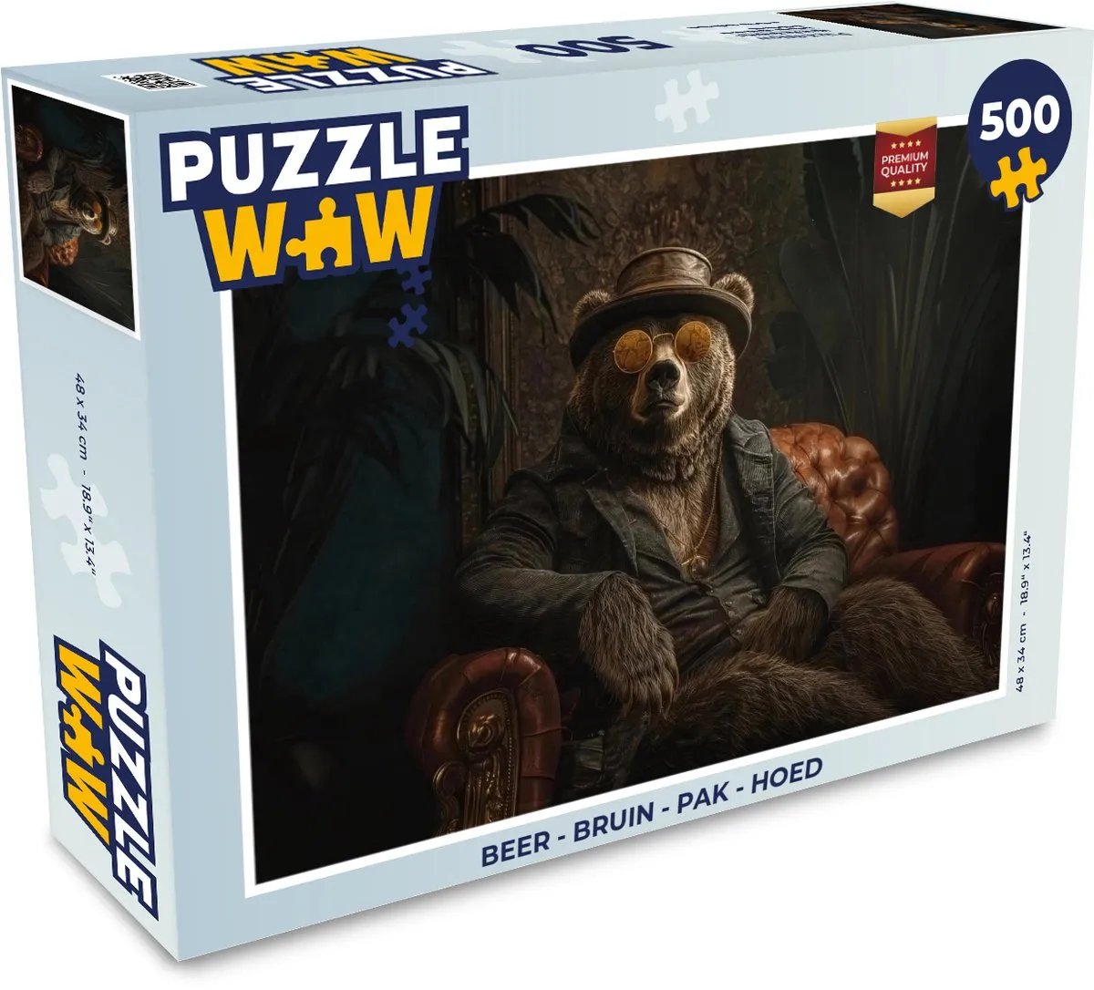 PuzzleWow Puzzel Beer - Hert Hoed 500 Stuks