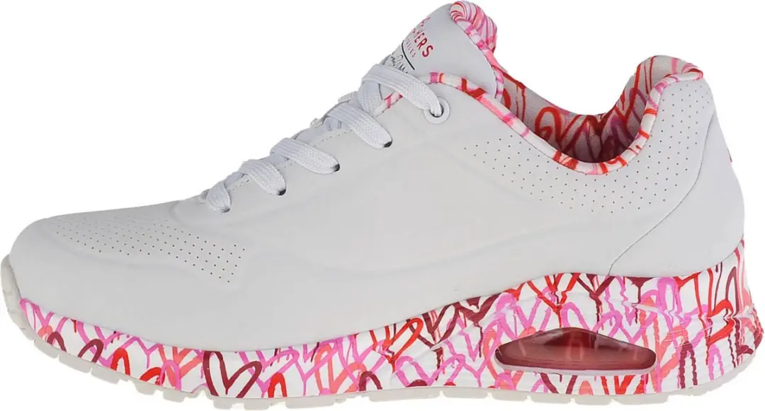 Skechers Uno-Loving Love 155506-WRPK Sneakers - 35.5 - Wit/Rozig