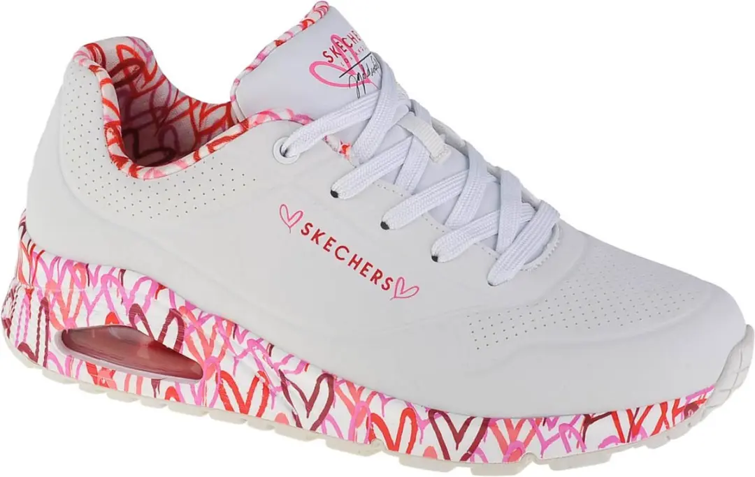 Skechers Uno-Loving Love 155506-WRPK Sneakers - 35.5 - Wit/Rozig