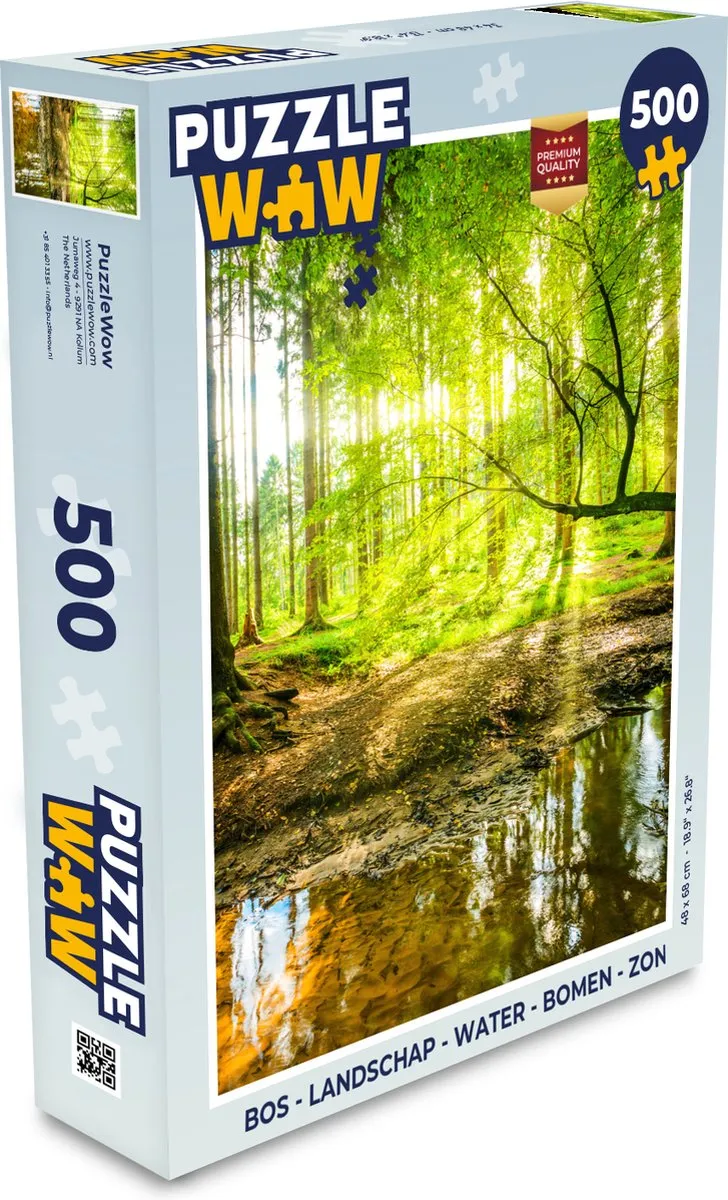 PuzzleWow Bos Landschap Puzzel 500 Stuks - Multicolor