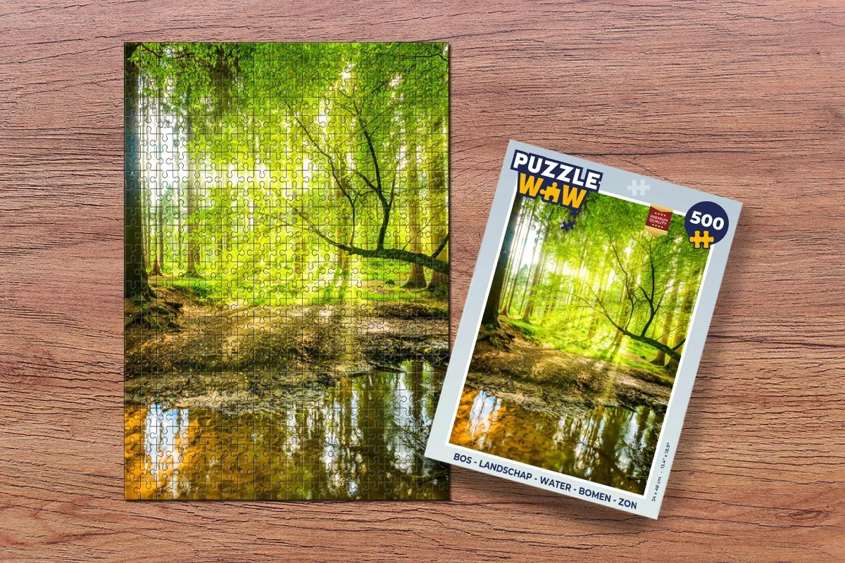 PuzzleWow Bos Landschap Puzzel 500 Stuks - Multicolor