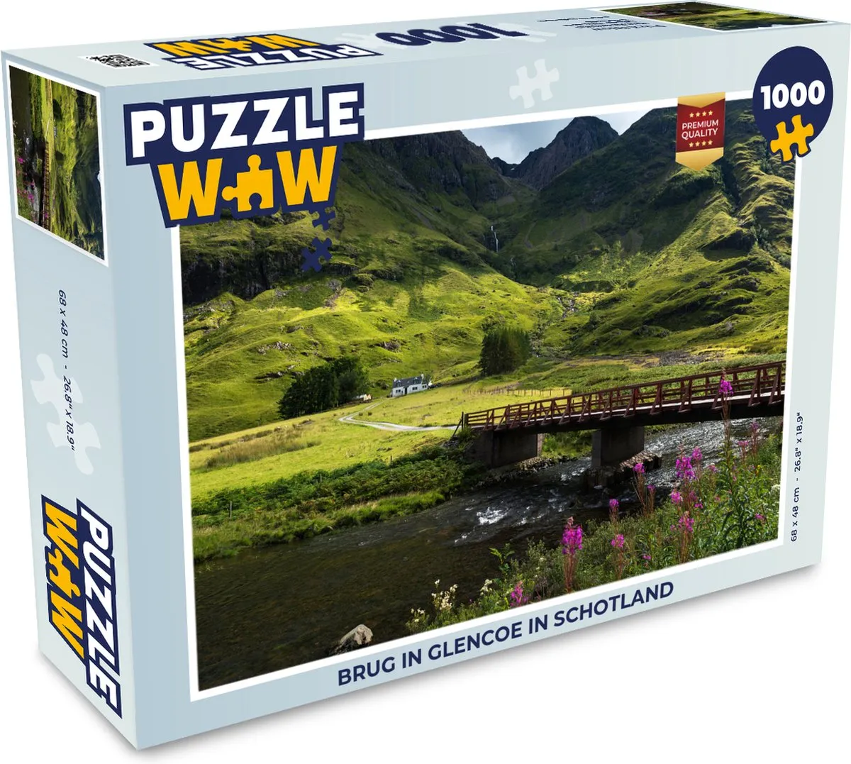 PuzzleWow Legpuzzel Glencoe Schotland 1000 Stuks - Multicolor