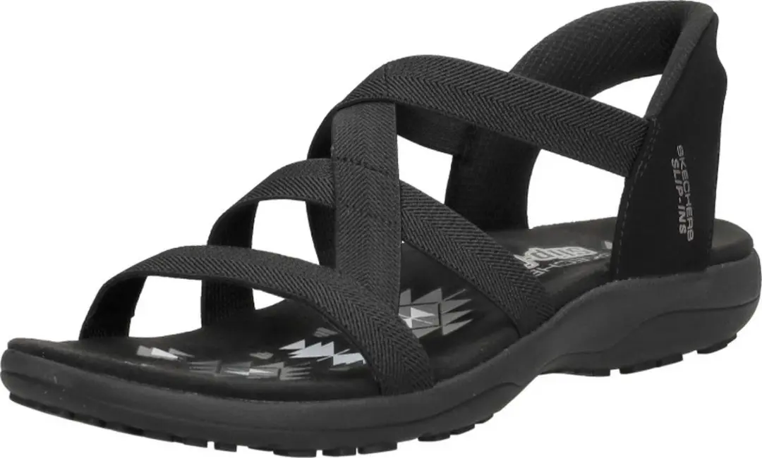 Skechers Reggae Slim Stretch Flex Dames Sandalen - Zwart - afbeelding 4 van 6