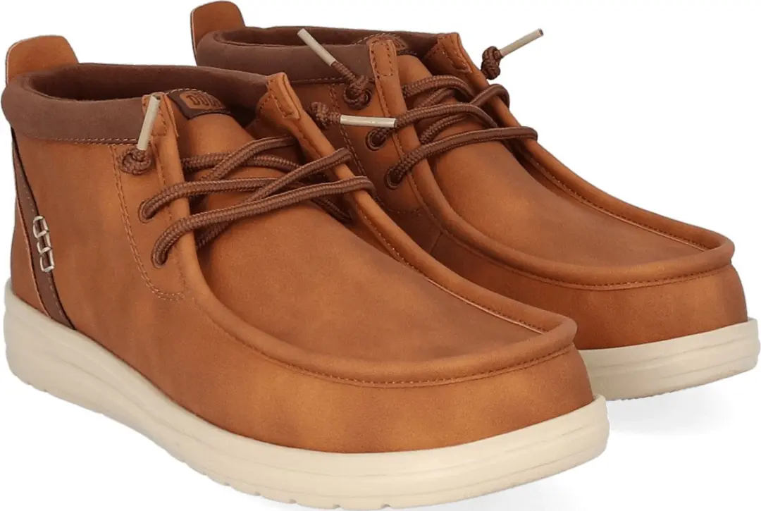 HEYDUDE Wally Mid GripR Classic Heren Instappers Cognac - Maat 45