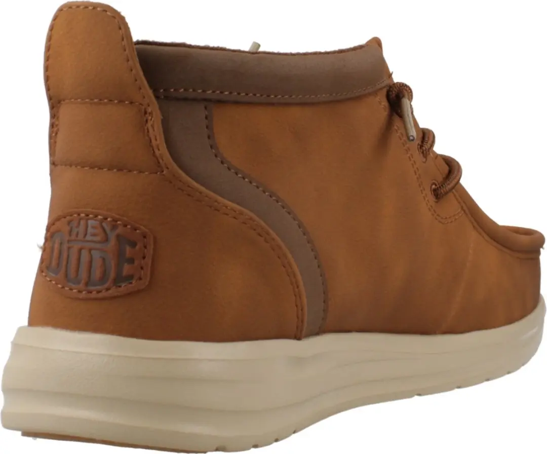 HEYDUDE Wally Mid GripR Classic Heren Instappers Cognac - Maat 45
