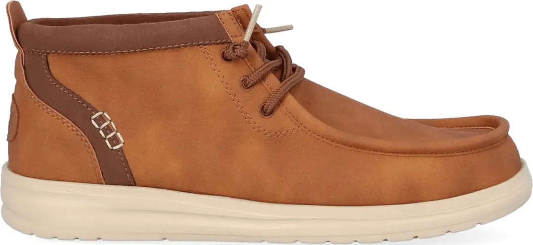 HEYDUDE Wally Mid GripR Classic Heren Instappers Cognac - Maat 45