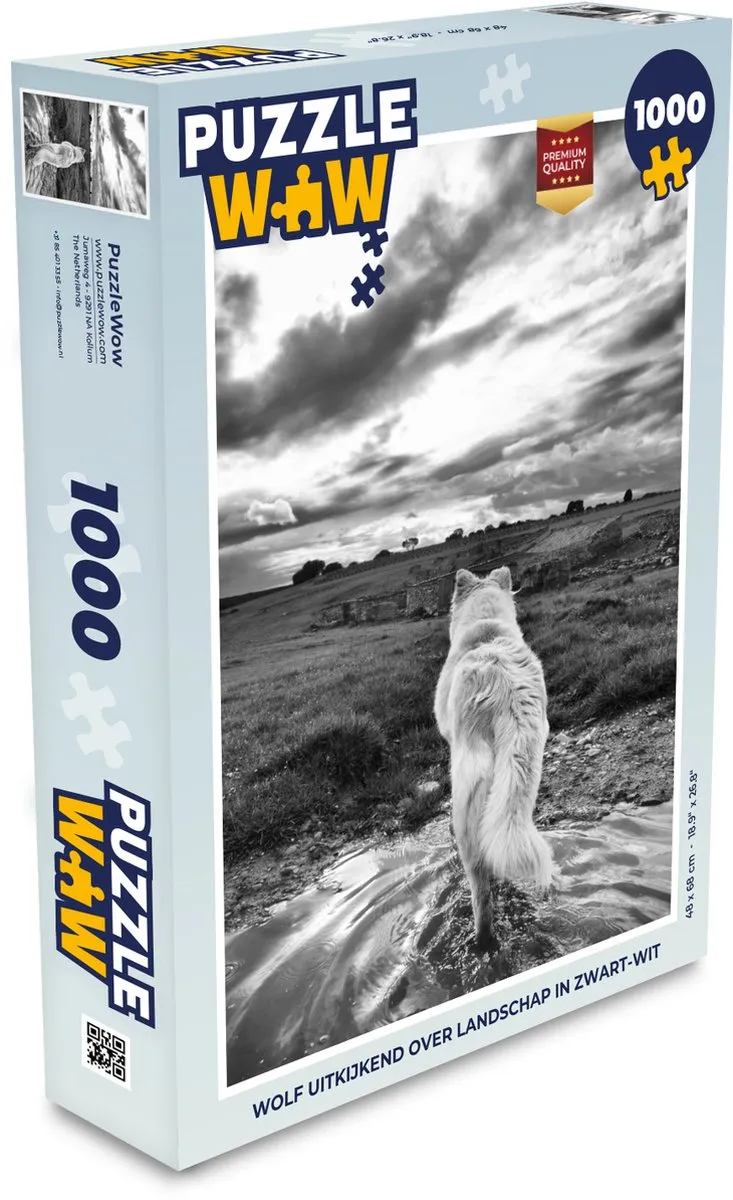 PuzzleWow Legpuzzel 1000 Stuks - Uitkijkend Landschap - Multicolor