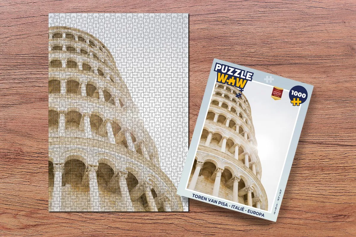 PuzzleWow Toren van Pisa Legpuzzel 1000 Stuks - Multicolor