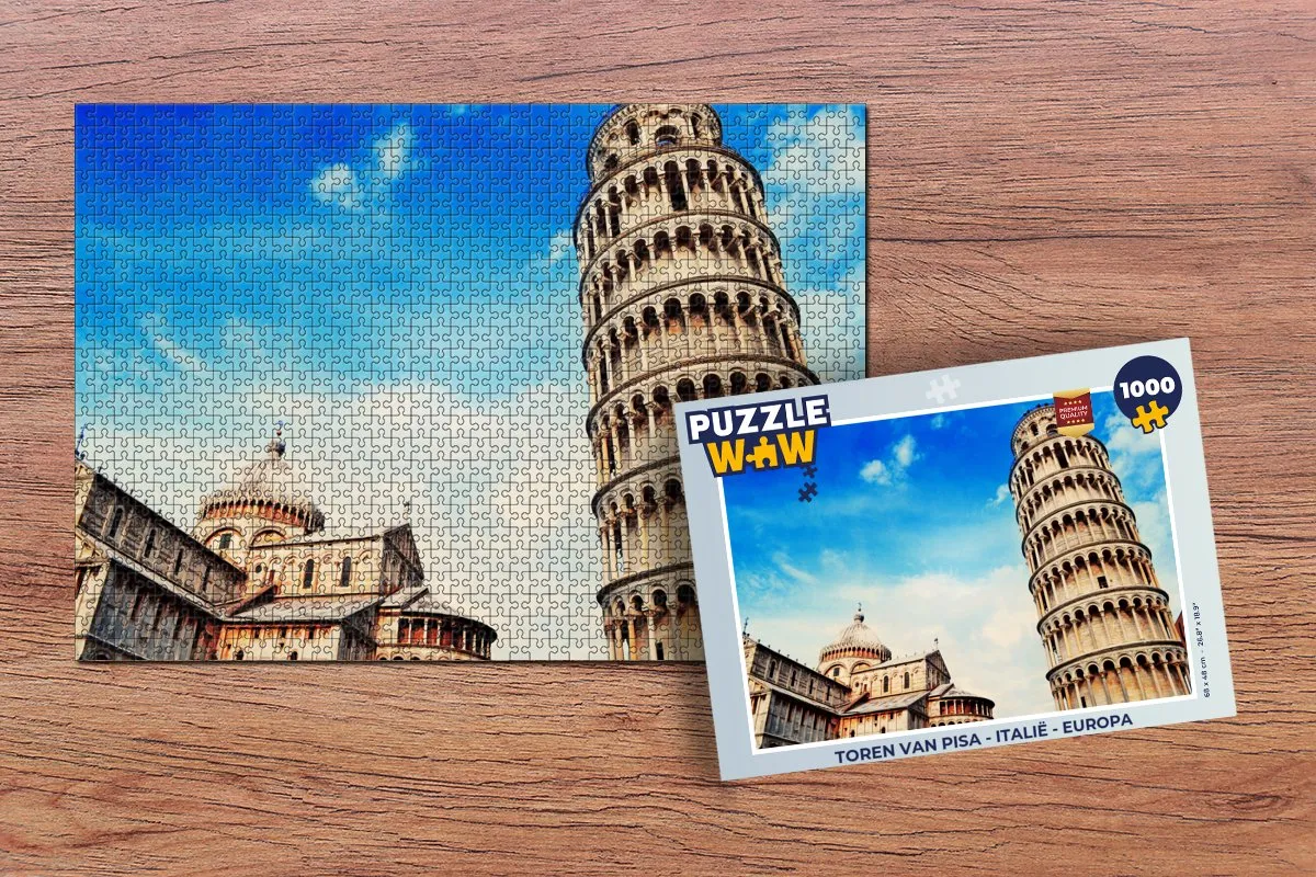 PuzzleWow Toren van Pisa Legpuzzel 1000 Stuks - Multicolor