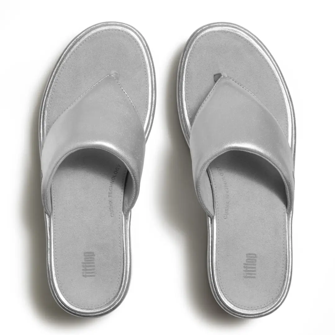 FitFlop FitFlop Platfforms Wedge Toe-Post Sandals ZILVER