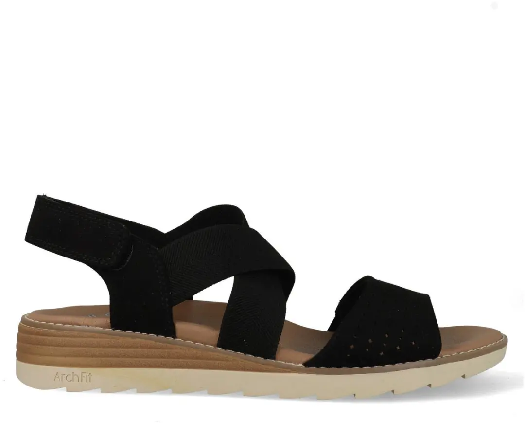 Zwarte Damessandalen Skechers Archfit maat 36