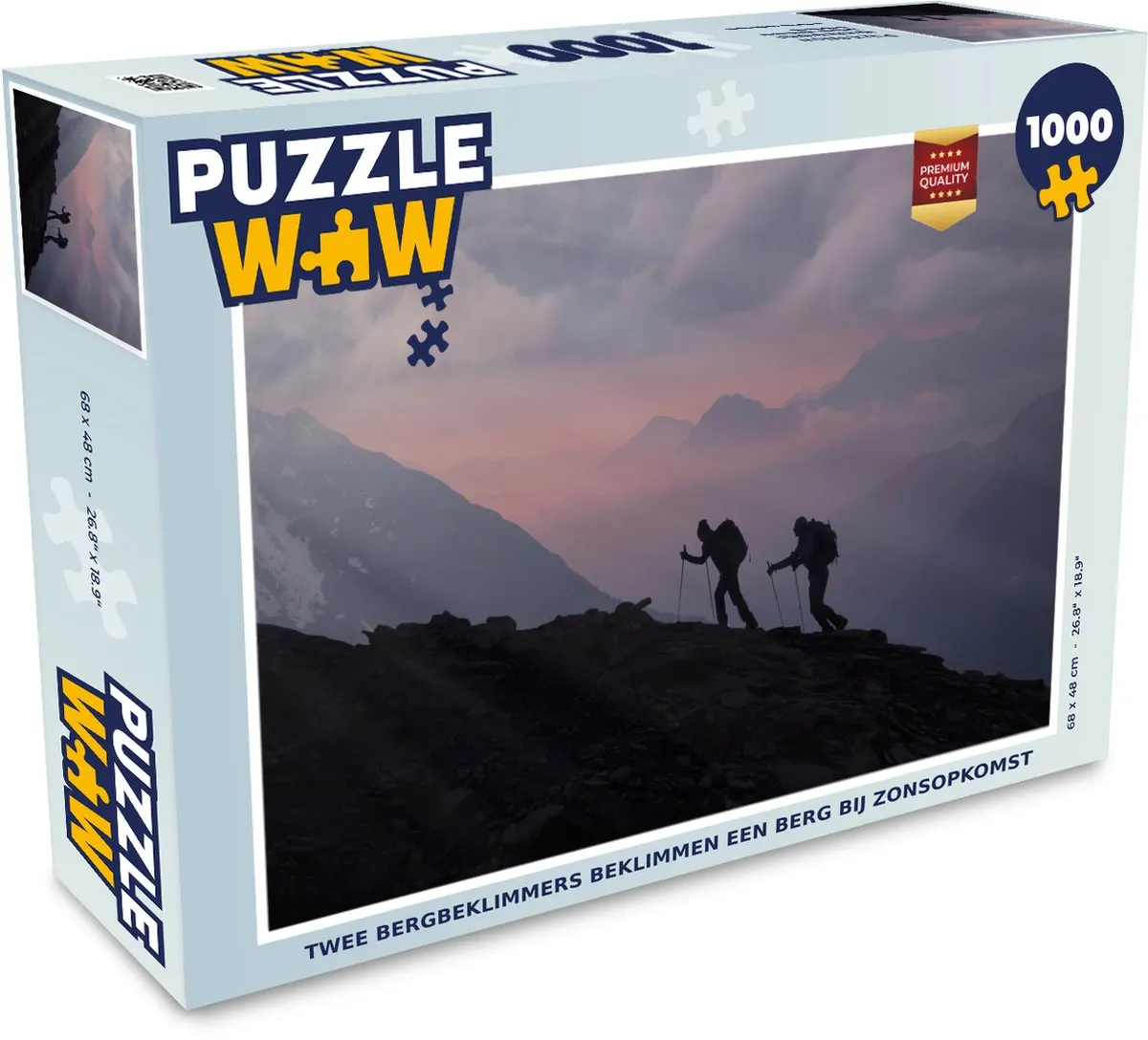 PuzzleWow Legpuzzel Twee Bergbeklimmers 1000 Stuks - Multicolor