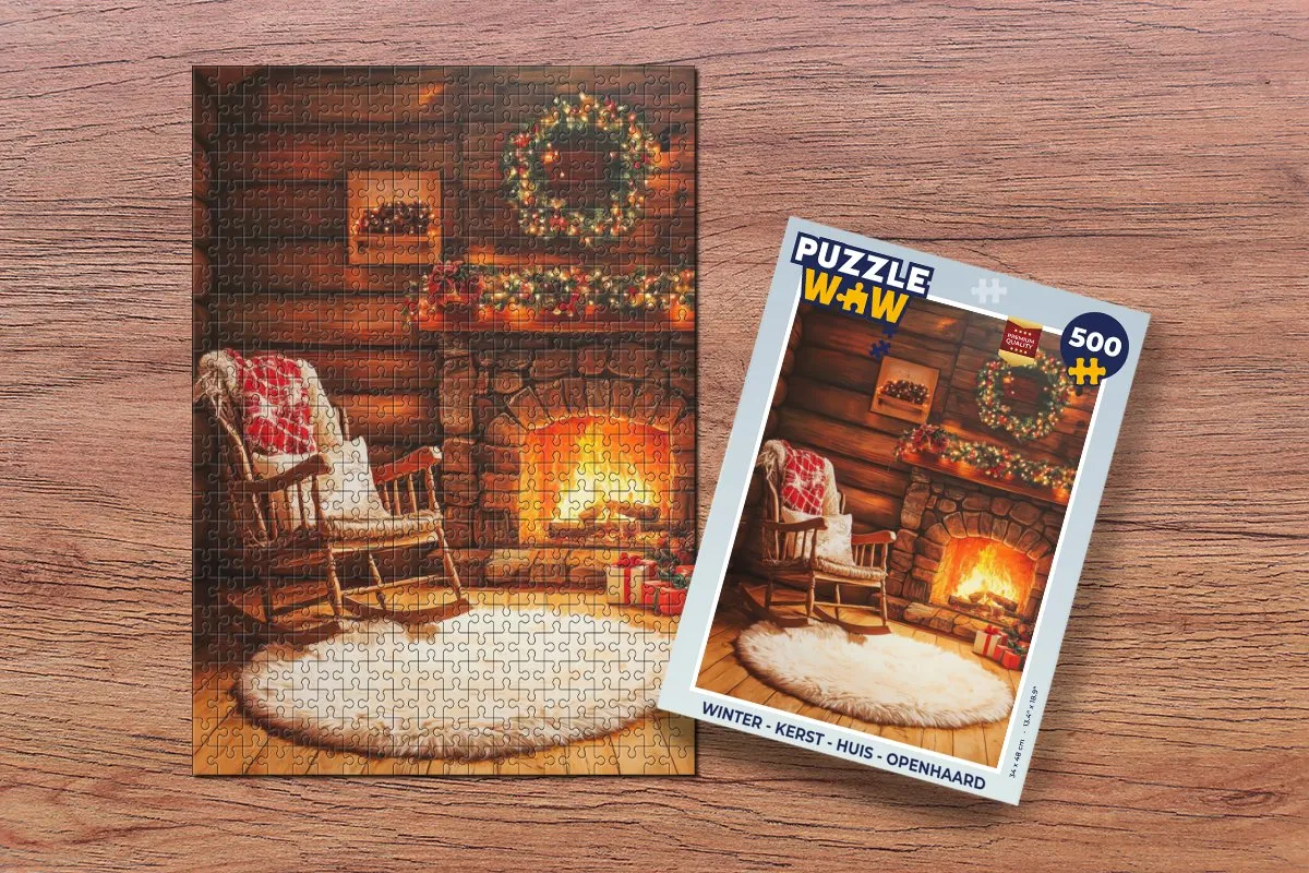 PuzzleWow Kerst Openhaard Legpuzzel 500 Stuks - MPN 8721166929531