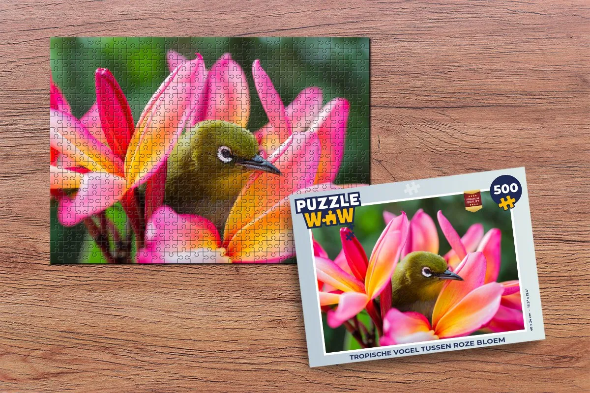 PuzzleWow Tropische Vogel Legpuzzel 500 Stuks - Multicolor
