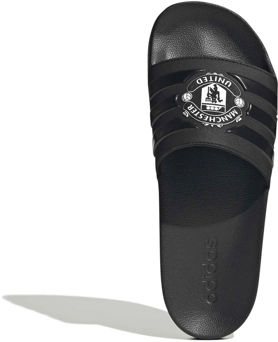 adidas Manchester United Adilette Badslipper - UK 7 (Maat 40.5) - Zwart