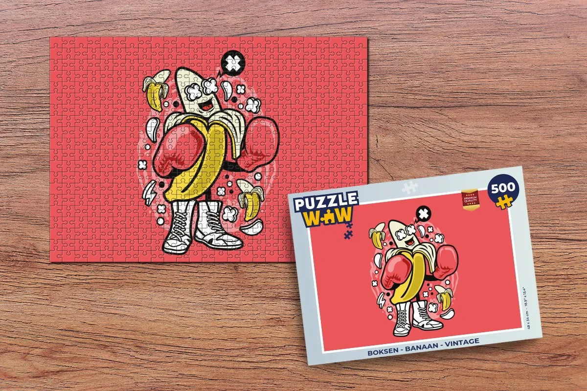 PuzzleWow Vintage Banaan Legpuzzel 500 Stuks - Multicolor