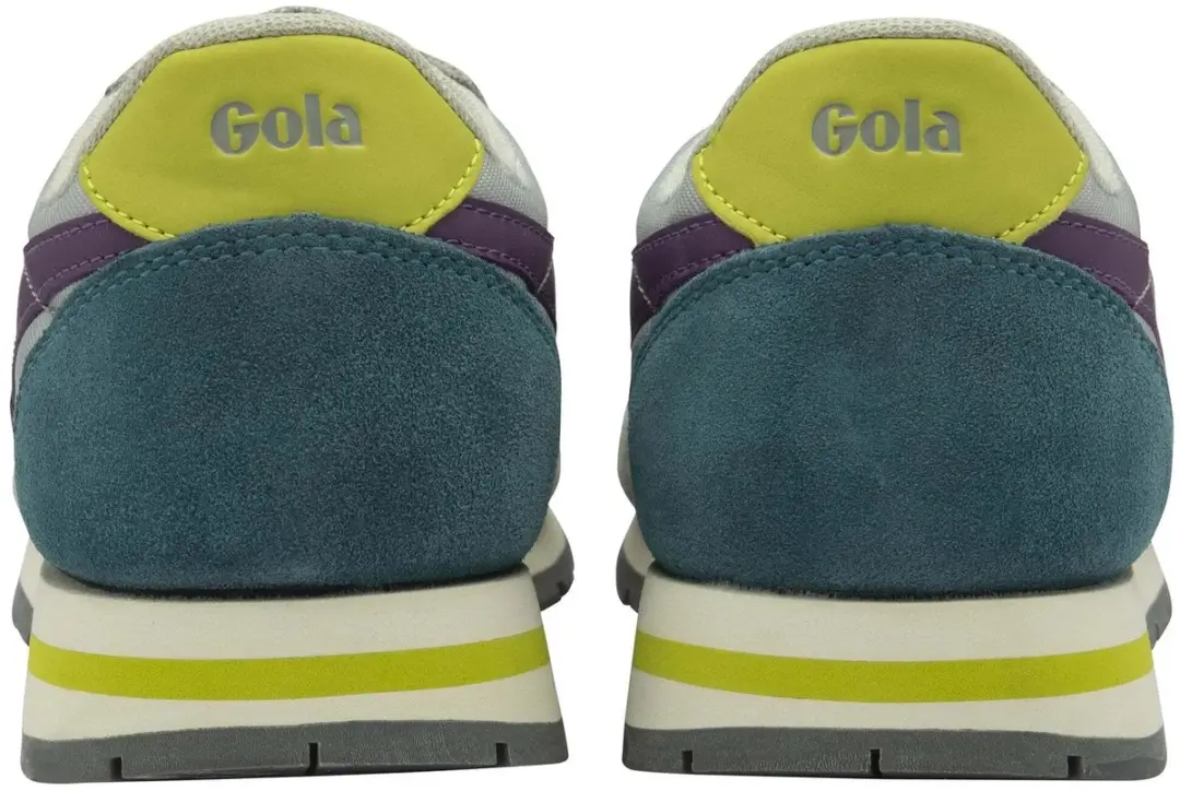 Gola Daytona CLA592 Damestrainers - Lichtgrijs/Foxglove/Zwavel - afbeelding 4 van 6