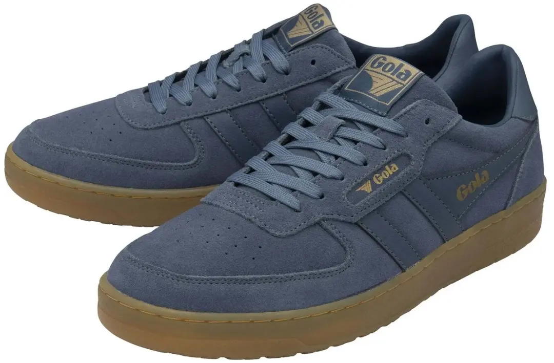 Gola Hawk Suede CMB571 Trainers - 45 - Moonlight/Gum