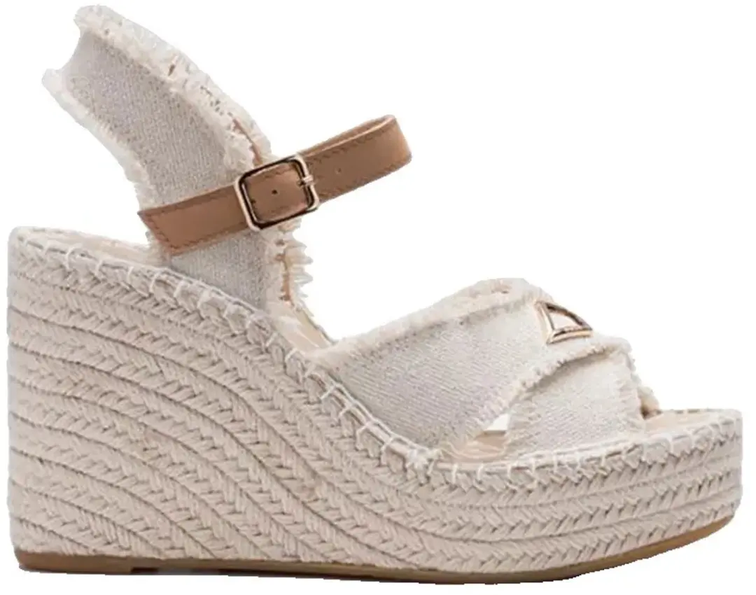 Replay Jess Cross Wedgesandalen Wit EU 37 Vrouw