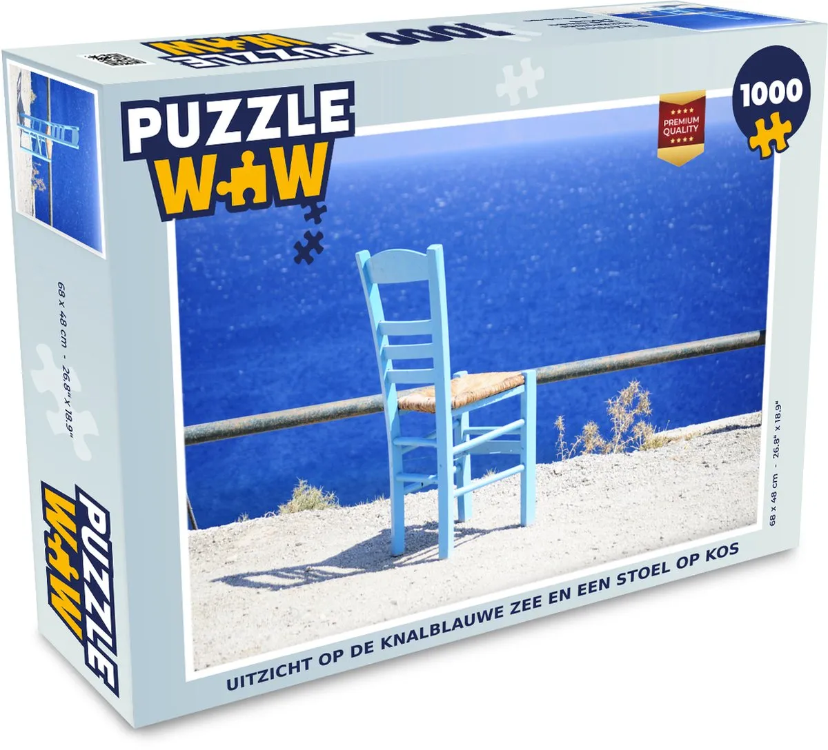 PuzzleWow Legpuzzel 1000 Stuks - Kos Zeezicht - Multicolor