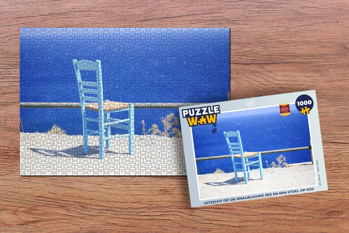 PuzzleWow Legpuzzel 1000 Stuks - Kos Zeezicht - Multicolor