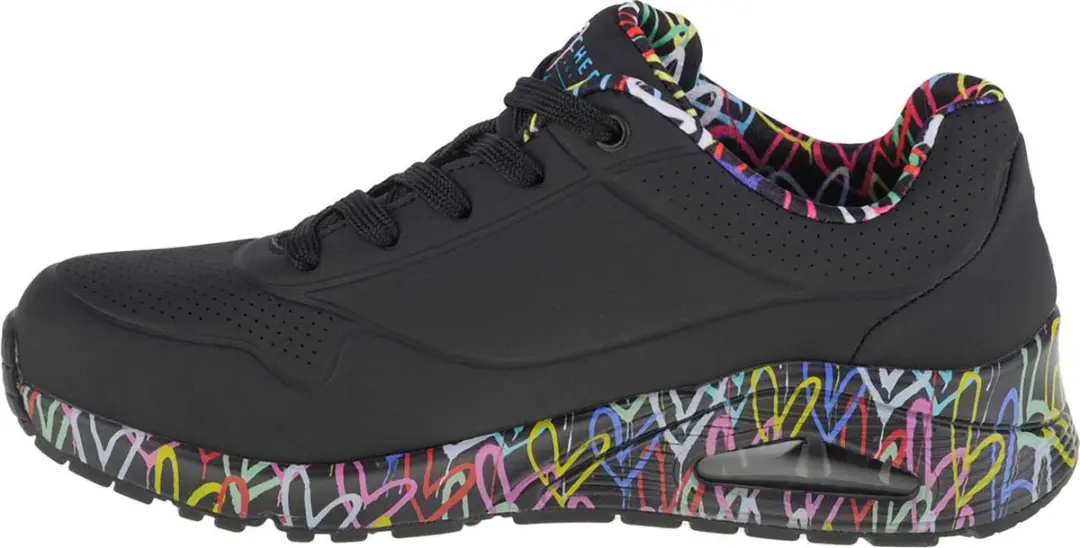 Skechers Uno-Loving Love Sneakers 155506-BBK - Zwart