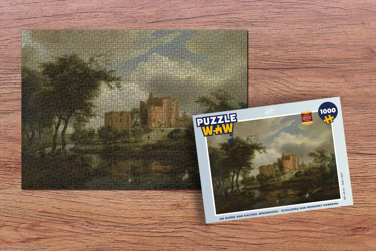 PuzzleWow De Ruïne van Kasteel Brederode Legpuzzel 1000 Stuks - Multicolor