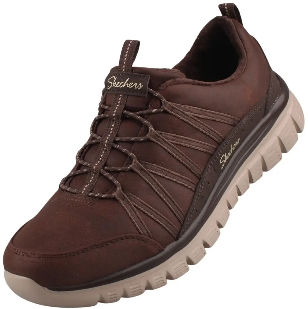 Skechers damessneaker donkerbruin Graceful Cozy Hug 100889/CHOC