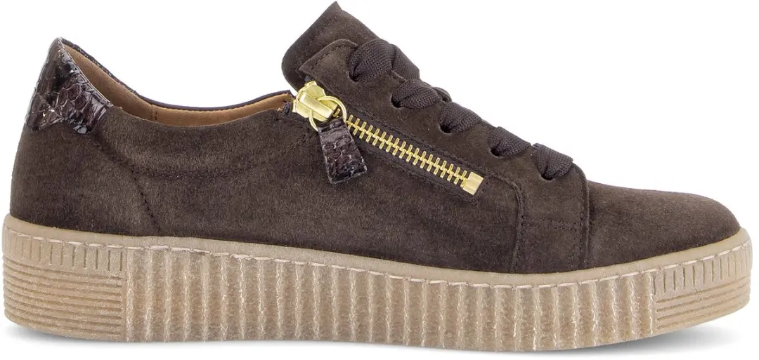 Gabor Dames Sneakers suede vtr rits 5446 5 - Bruin - afbeelding 2 van 6