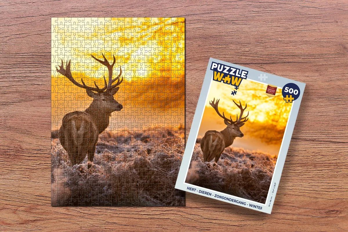 PuzzleWow Hert Puzzel 500 Stuks - Multicolor