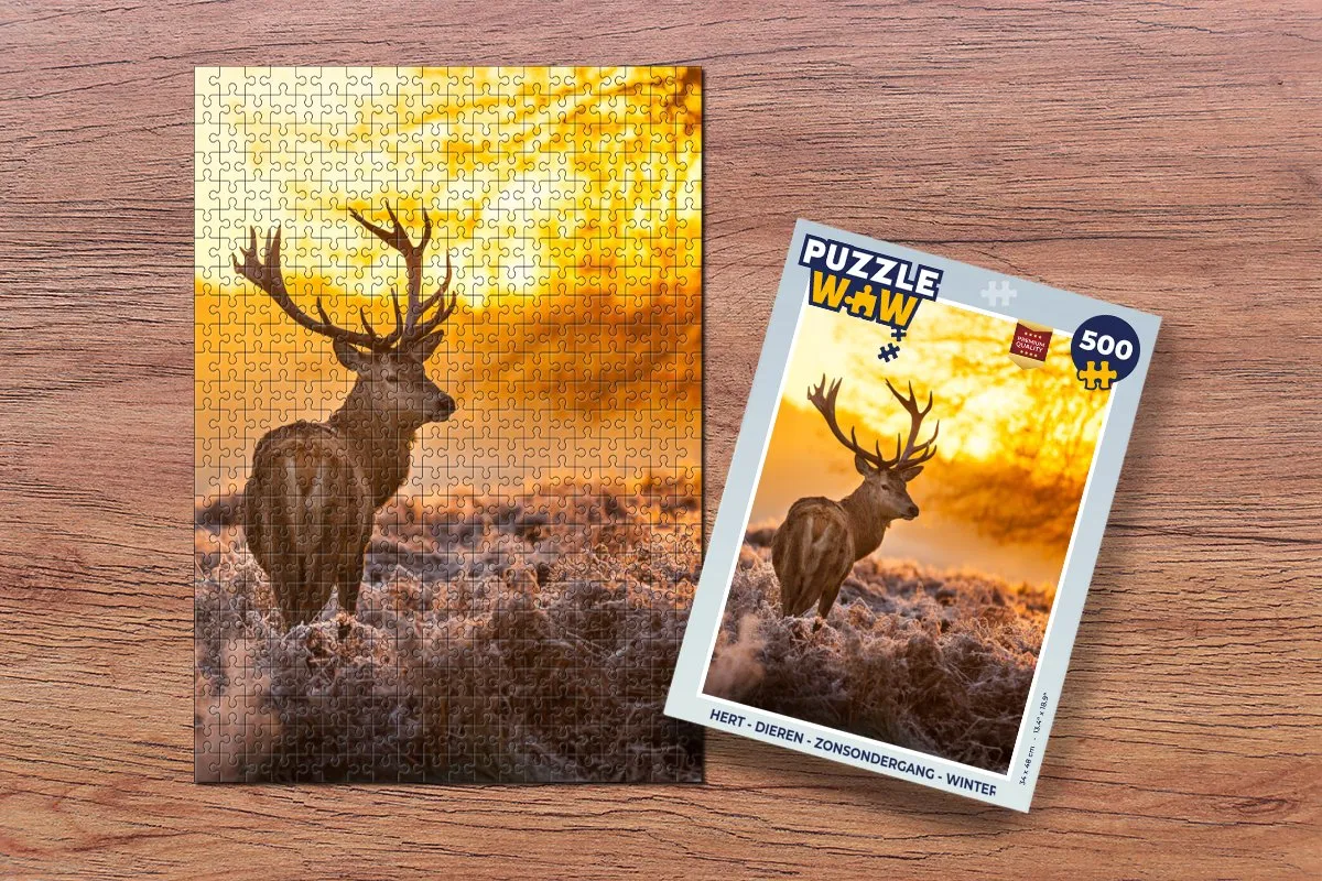 PuzzleWow Hert Puzzel 500 Stuks - Multicolor