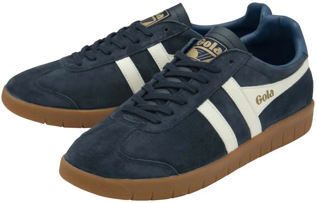 Gola Hurricane Suede Trainers CMB046 - Blauw