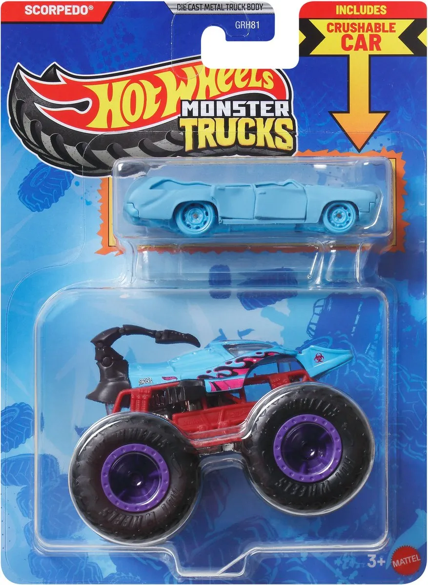 Hot Wheels Monster Truck Scorpedo JCG39 - 2-delig Meerkleurig