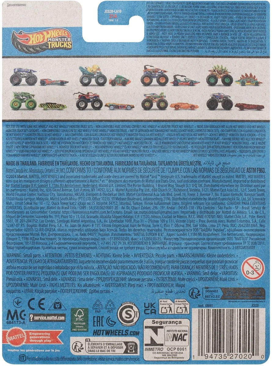 Hot Wheels Monster Truck Scorpedo JCG39 - 2-delig Meerkleurig