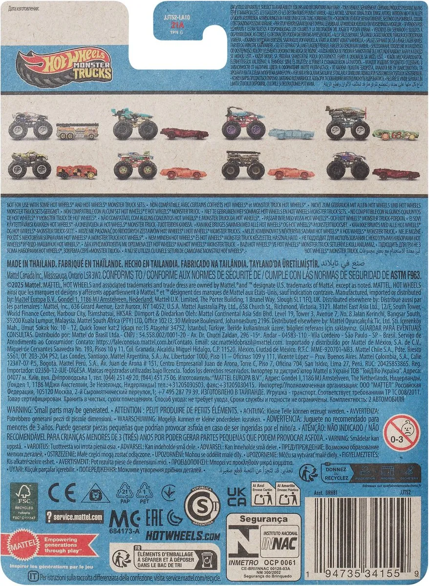 Hot Wheels Monster Truck Scorpedo JCG39 - 2-delig Meerkleurig
