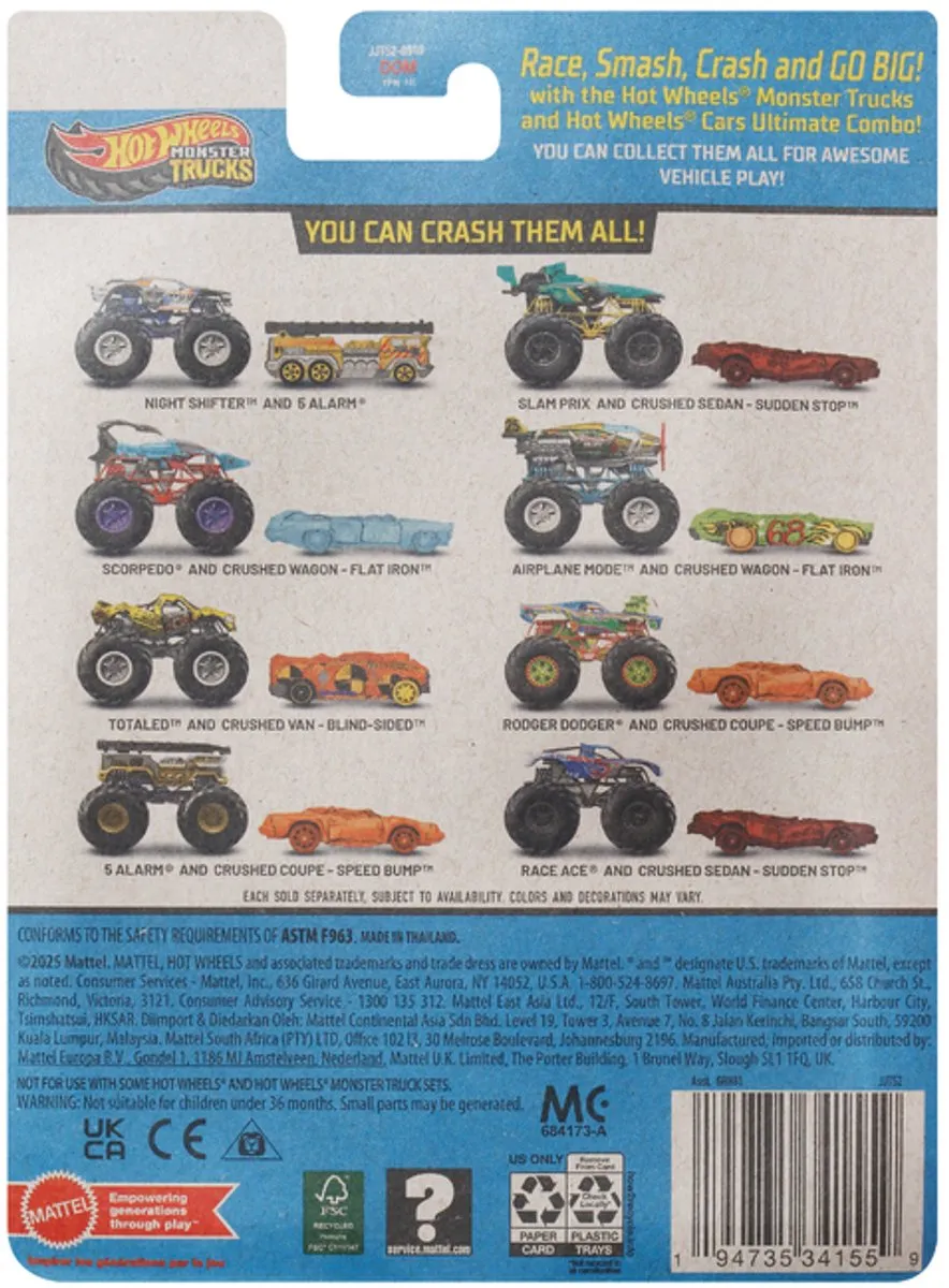 Hot Wheels Monster Truck Scorpedo JCG39 - 2-delig Meerkleurig