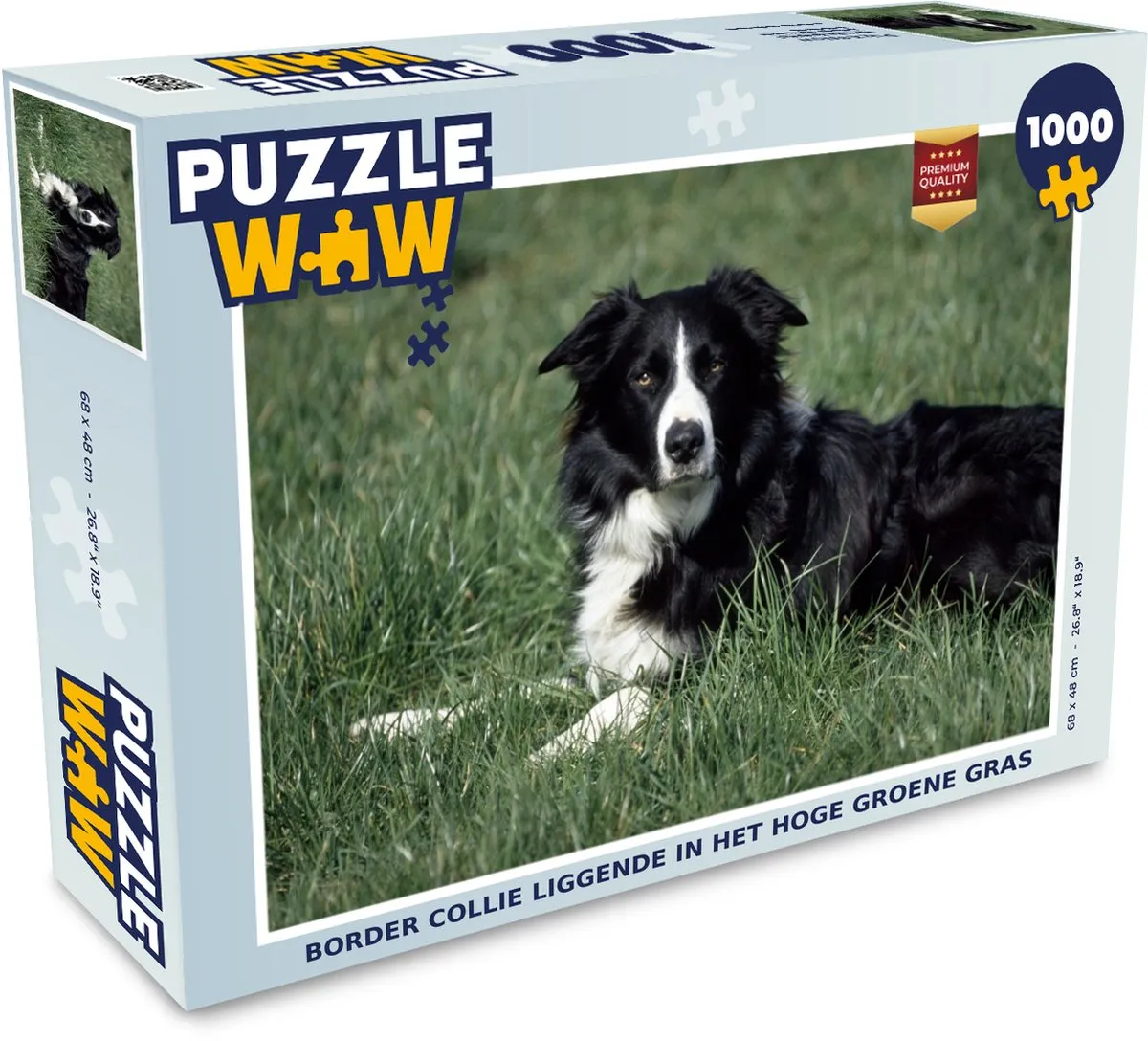 PuzzleWow Legpuzzel Border Collie 1000 Stuks - Multicolor