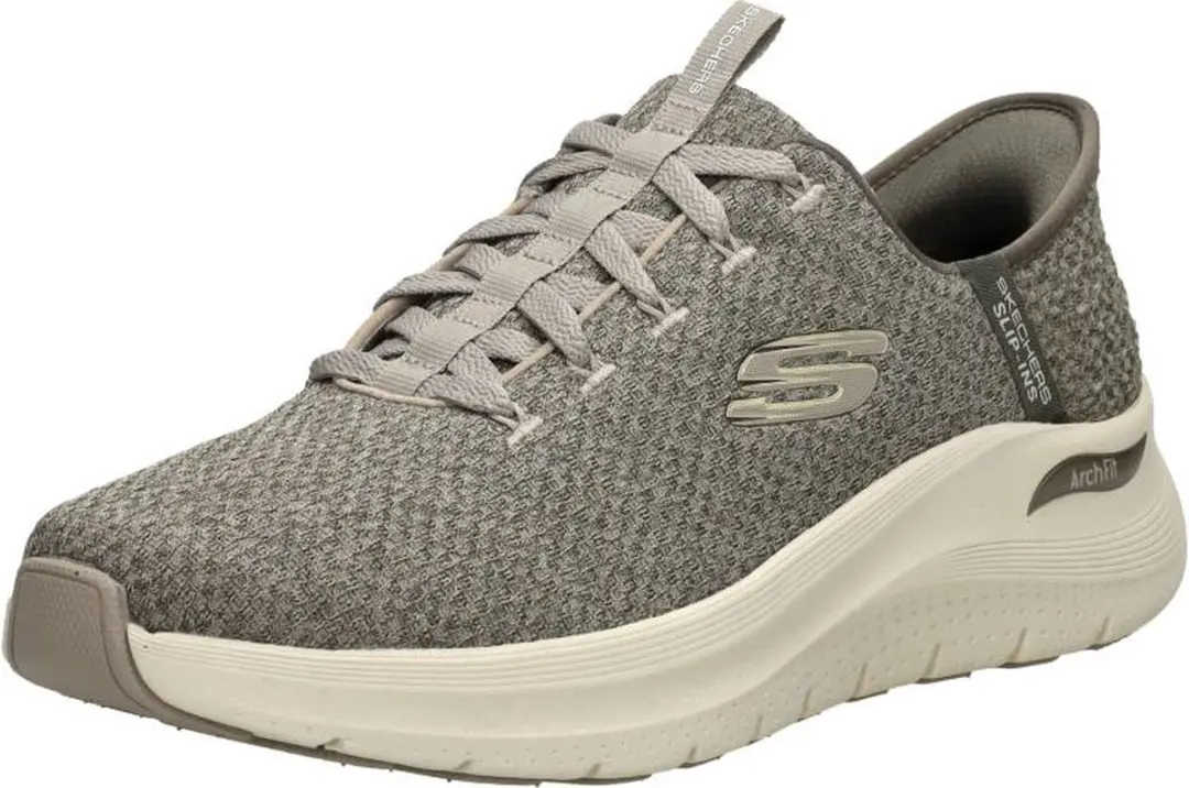 Skechers Hands Free Summit Heren Sneakers - Taupe - Maat 42