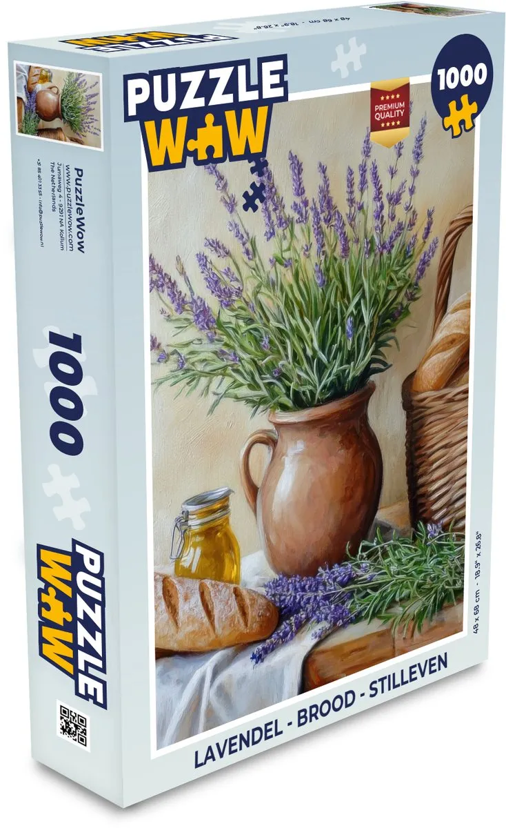 PuzzleWow Lavendel Stilleven Legpuzzel 1000 Stuks