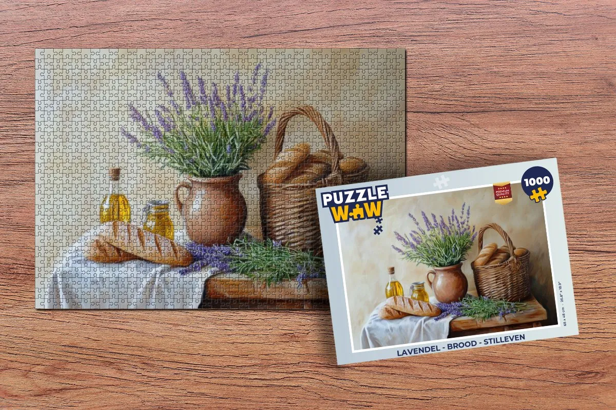 PuzzleWow Lavendel Stilleven Legpuzzel 1000 Stuks