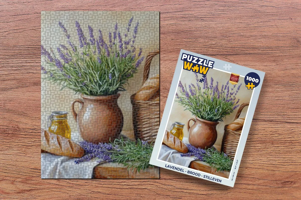 PuzzleWow Lavendel Stilleven Legpuzzel 1000 Stuks