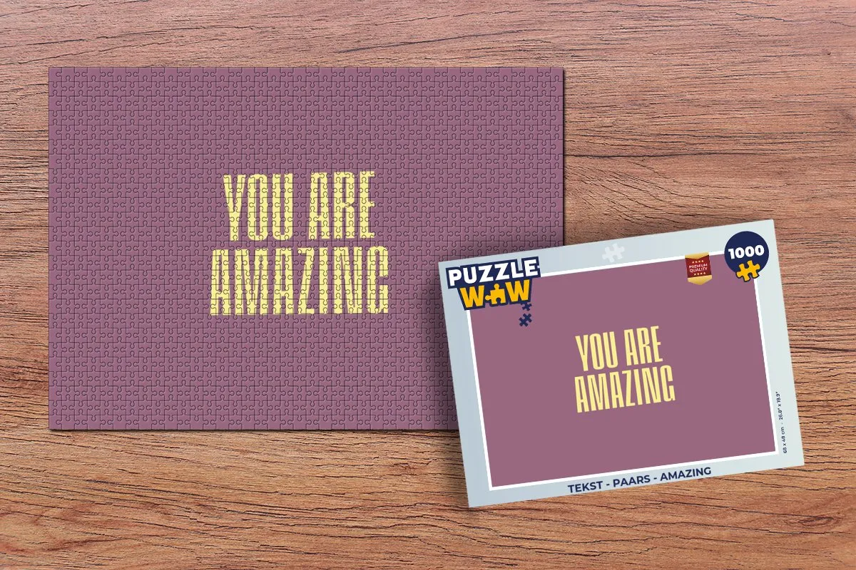 PuzzleWow Tekst Moeder Liefde 4 Legpuzzel 1000 Stuks - Paars