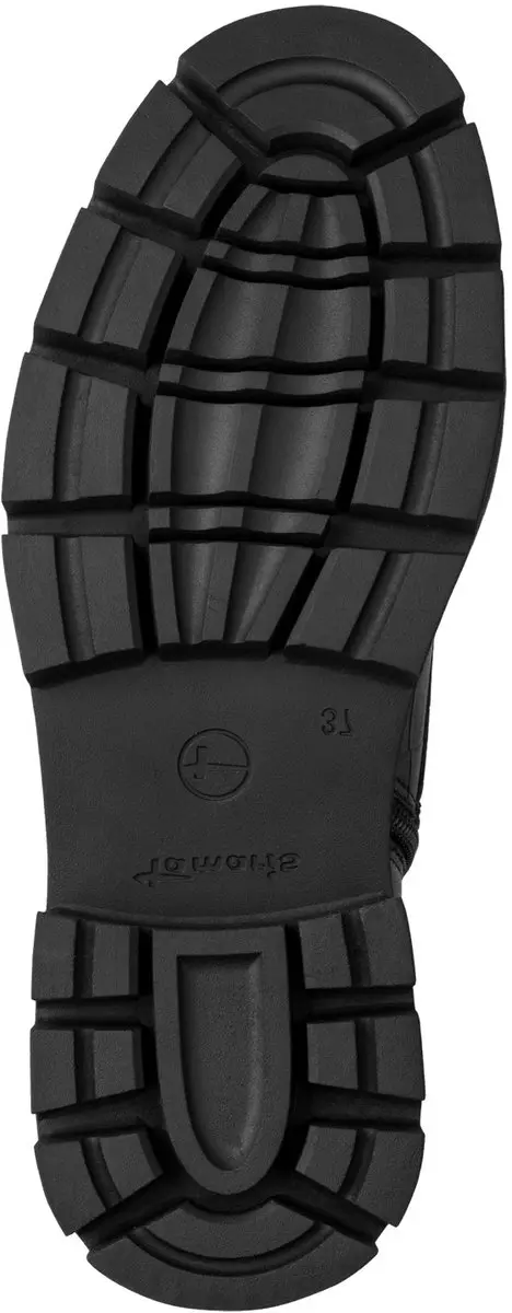 Tamaris Dames Lace Boot Flat Laarzen - 39 - Zwart gevlekt