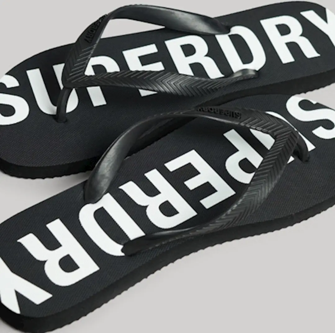 Superdry Code Core Teenslipper - Heren - 44-45 - Black/Optic - afbeelding 4 van 6