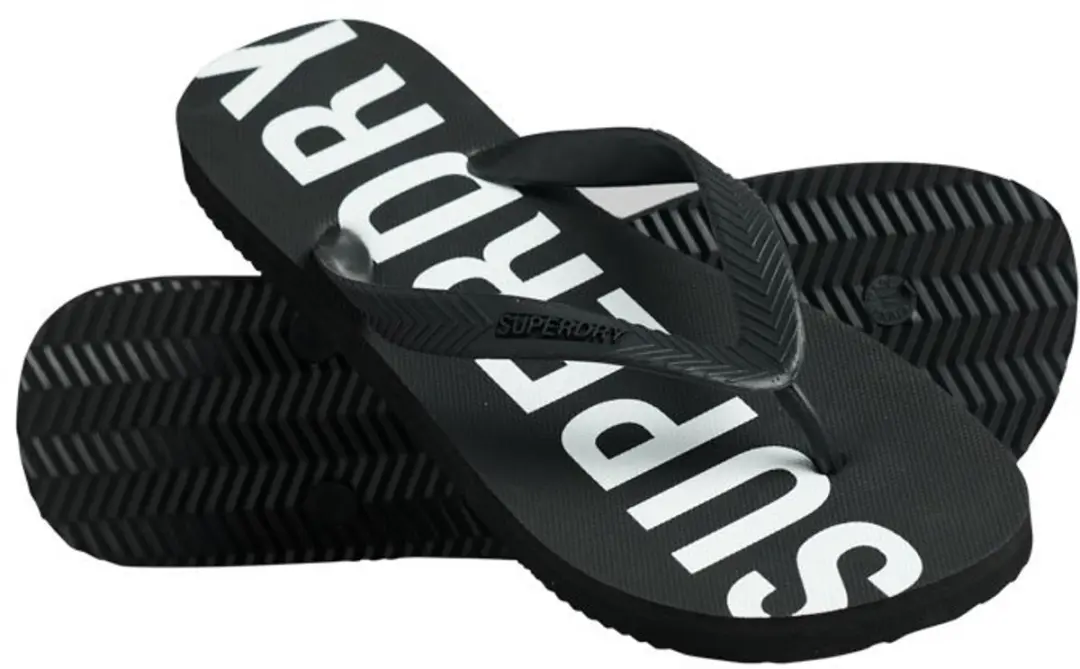Superdry Code Core Teenslipper - Heren - 44-45 - Black/Optic - afbeelding 2 van 6