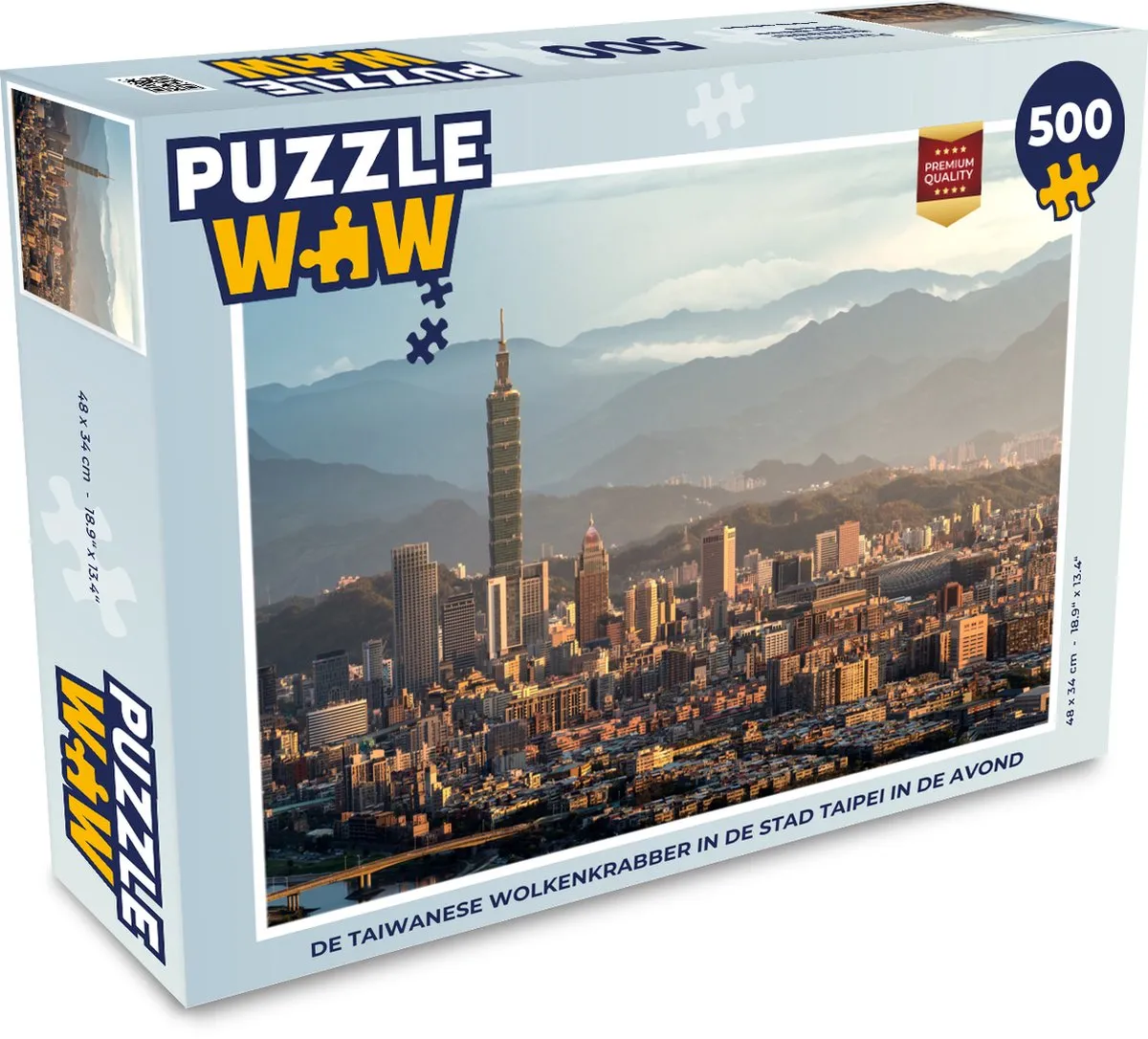 PuzzleWow Legpuzzel Taipei Wolkenkrabber 500 Stuks